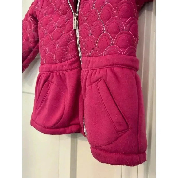 UNLIMITED TOO parka girls pink fleece lined scalloped stitching size 2T - Picture 8 of 8